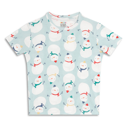 Boys Girls Christmas Special Round Neck Cotton Tshirt