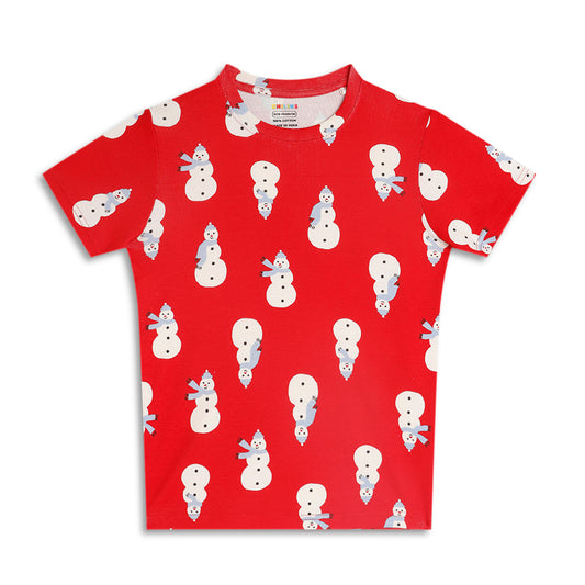 Boys Girls Christmas Special Round Neck Cotton Tshirt