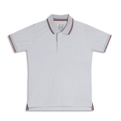 Boys Polo Solid Tshirt Polyester Grey