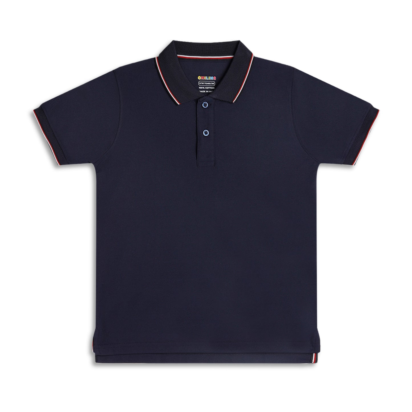 Boys Polo Solid Tshirt Polyester Blue