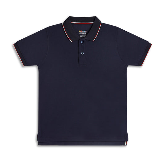 Boys Polo Solid Tshirt Polyester Blue