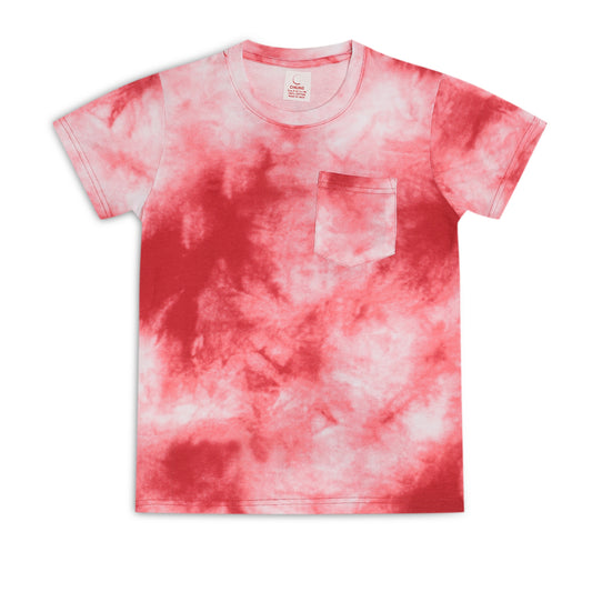 Kids Boy's Girls Regular Round Neck Cotton Fit T-Shirt Red