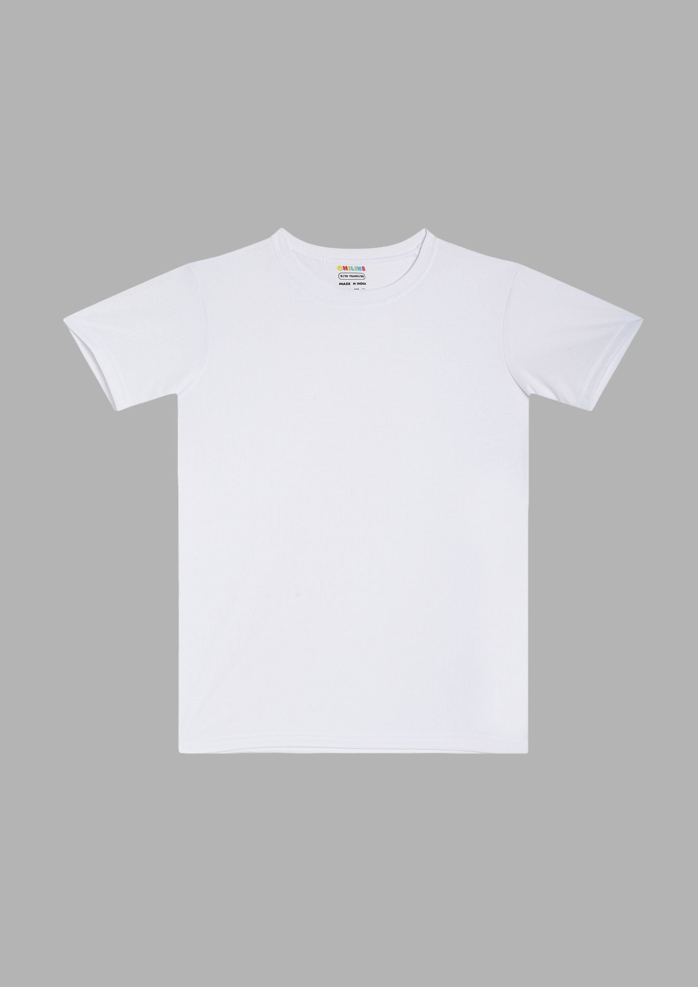 CHILINS Kids’ White Dry Fit Sports T‑Shirt – Activewear