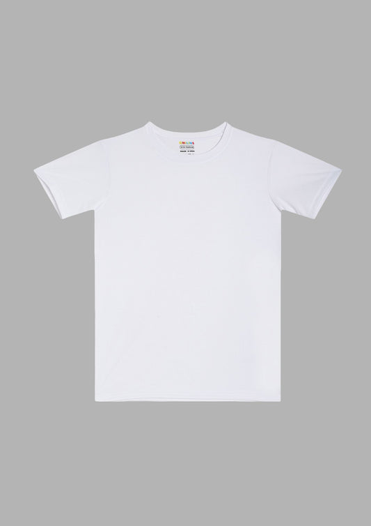 CHILINS Kids’ White Dry Fit Sports T‑Shirt – Activewear