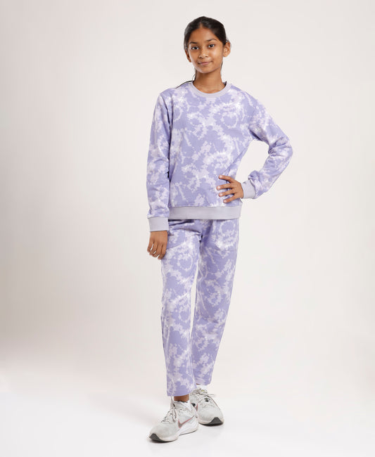 Girls’ Tie-Dye Clothing set |Sweatshirt & Jogger Co-Ord Set |Blue