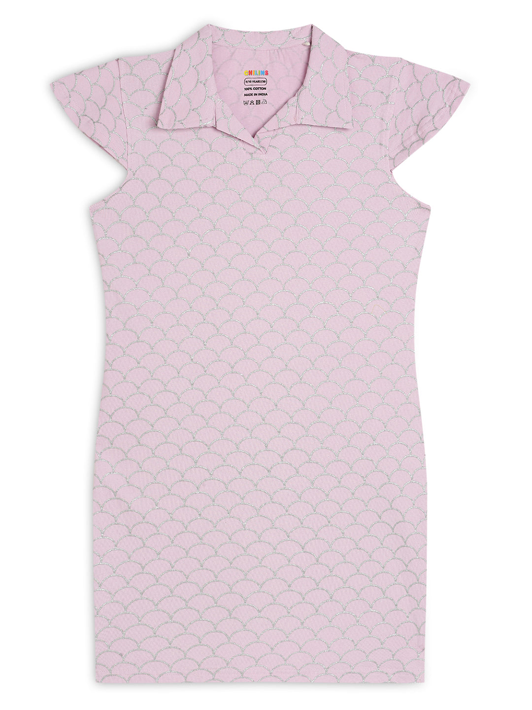 CHILINS Girls Pure Cotton Casual Dress – Golden Print