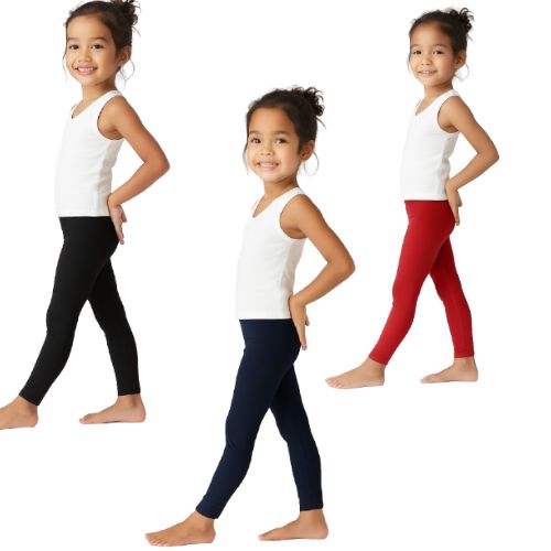 Lycra Cotton Legging for Girls Black,Blue,Red