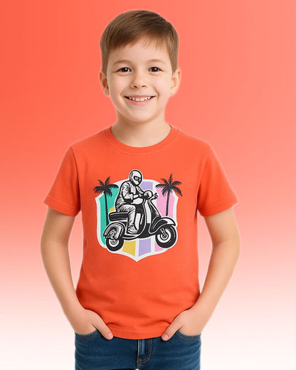 Round Neck Printed Super Combed Cotton T-shirt, (Pack of 3)