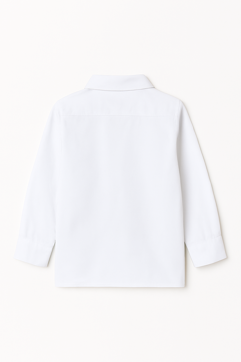 CHILINS Kids White Solid Formal Shirt | Full Sleeve Button-Down Shirt