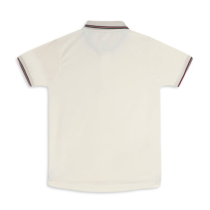 Boys Polo Solid Tshirt Polyester White