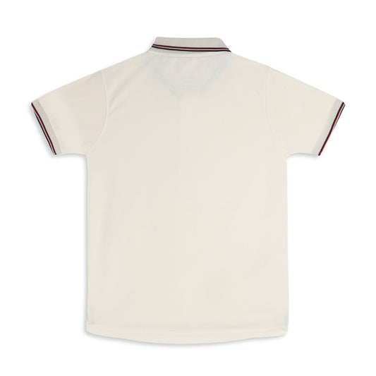 Boys Polo Solid Tshirt Polyester White