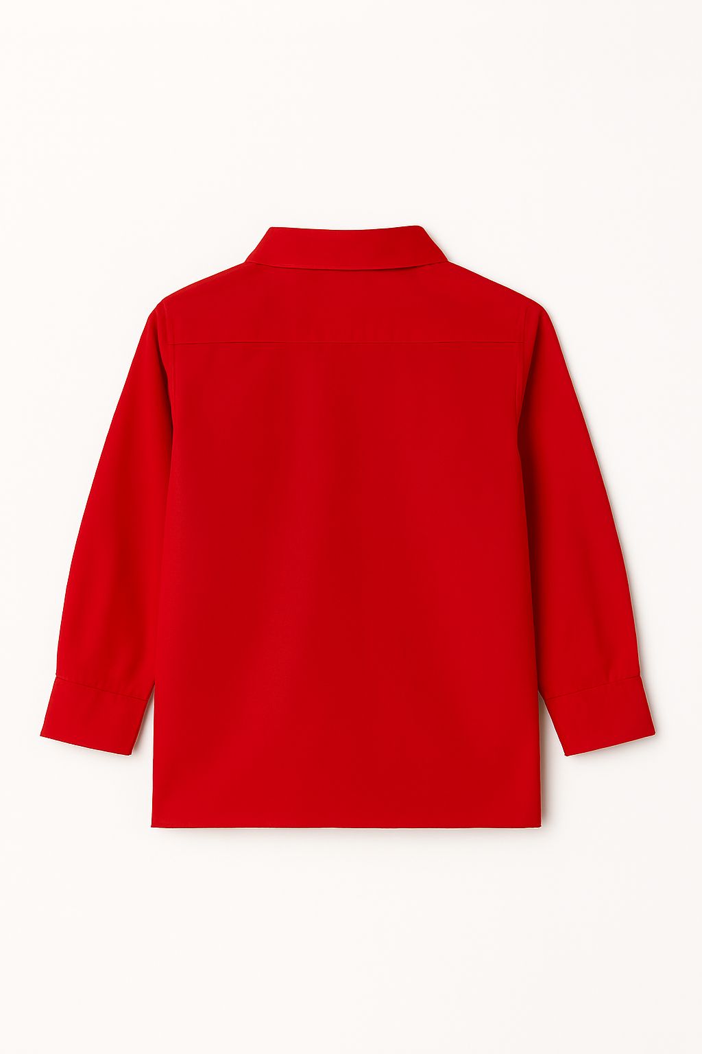 CHILINS Kids Red Solid Formal Shirt | Full Sleeve Button-Down Shirt