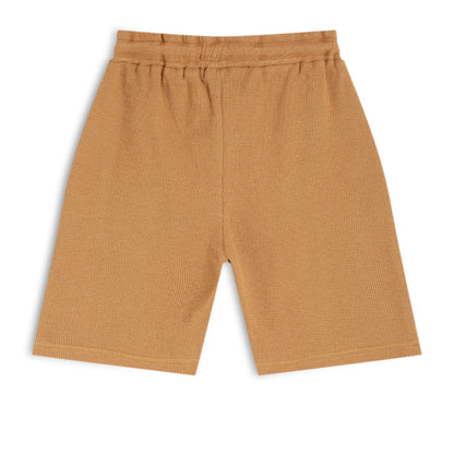 Boy's Cotton Bermuda Shorts with Trending Pocket Design – Brown White