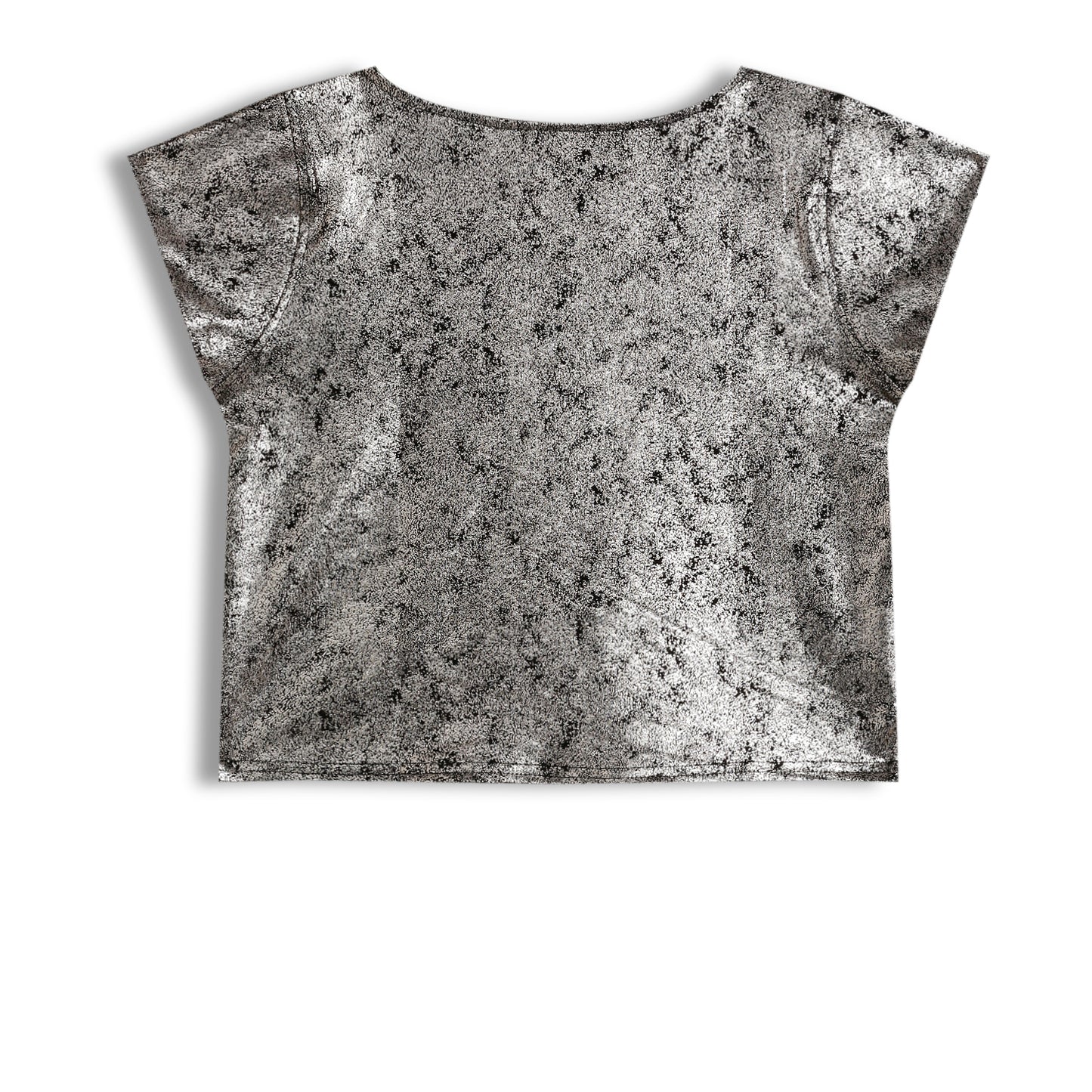 CHILINS Girls Metallic Silver Top | Stylish Party Wear Top for Kids