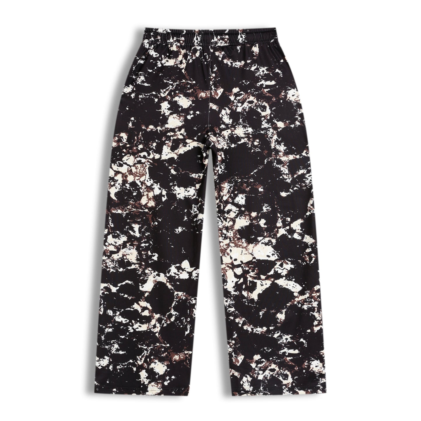 CHILINS Girls Printed Lycra Spun Palazzo | Black Abstract Print Wide Leg Pants