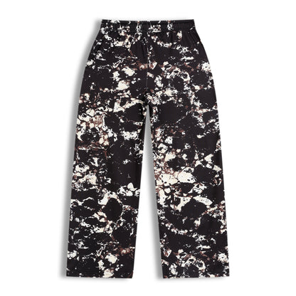 CHILINS Girls Printed Lycra Spun Palazzo | Black Abstract Print Wide Leg Pants