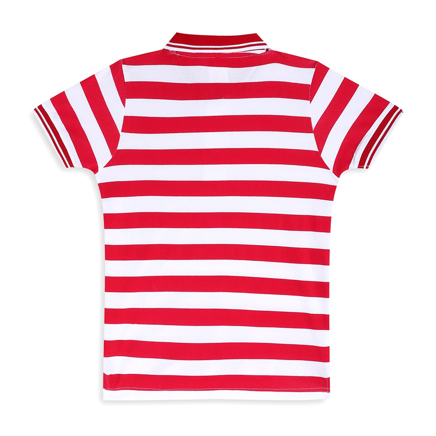Chilins Kids Striped Polo Tshirt, Color - Red