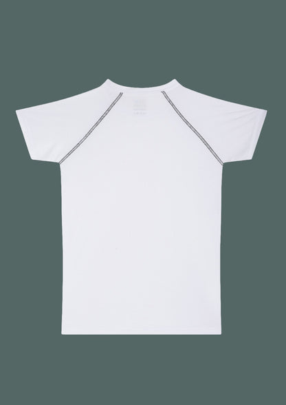 CHILINS Kids’ White Dry Fit Sports T‑Shirt – Activewear