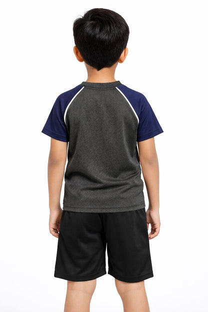 CHILINS Boys Activewear Dry-Fit Raglan Sleeve T-Shirt