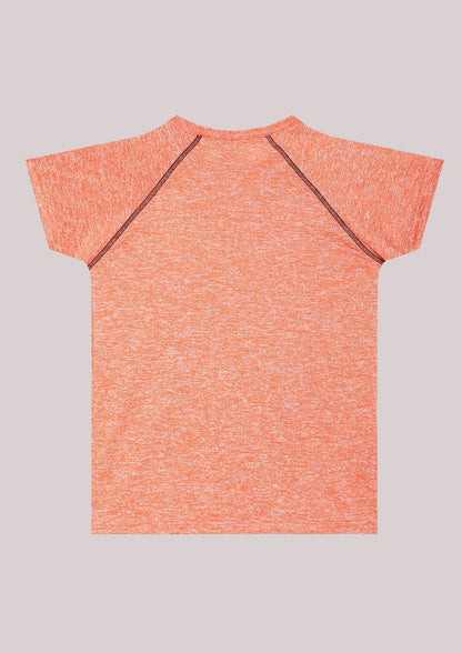 CHILINS Kids’ Orange Dry‑Fit Sports T‑Shirt – Activewear for School & Outdoor Sports