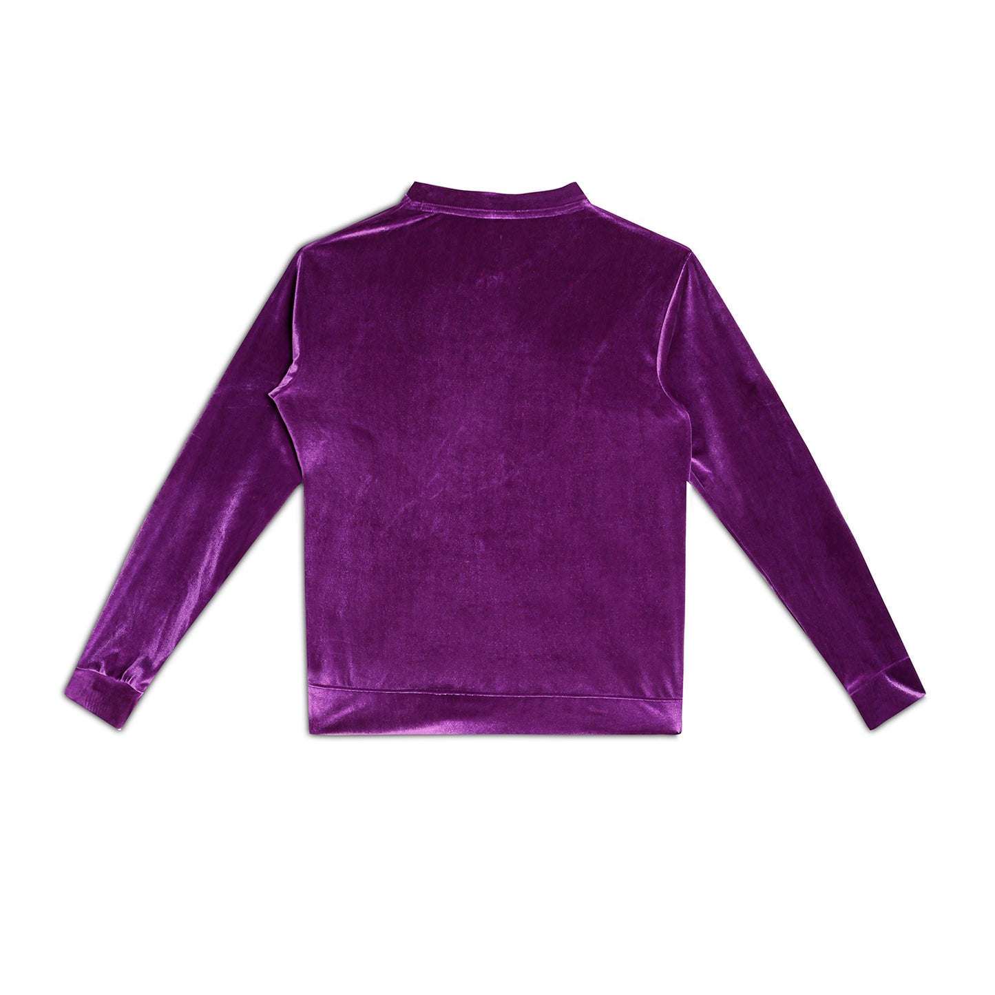 Girls Self Design Velvet Party Jacket with Zipper – Violet (Without Hood)