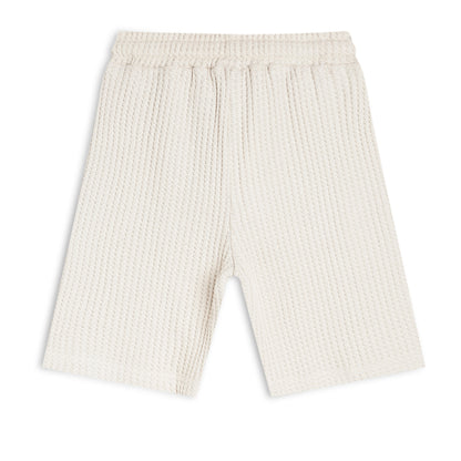 Boy's Cotton Bermuda Shorts with Trending Pocket Design – Off White