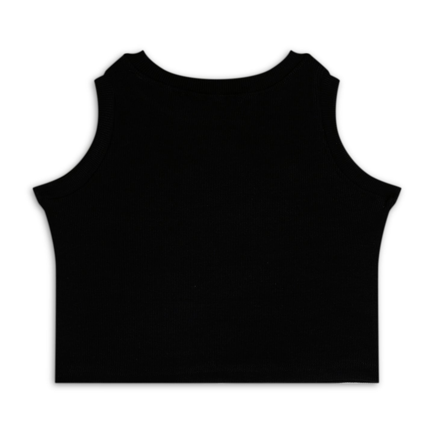 Girl's Solid Crew Neck Ribbed/Knitted Sleeveless Stretchable Slim Fit Crop Tank Top