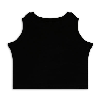 Girl's Solid Crew Neck Ribbed/Knitted Sleeveless Stretchable Slim Fit Crop Tank Top