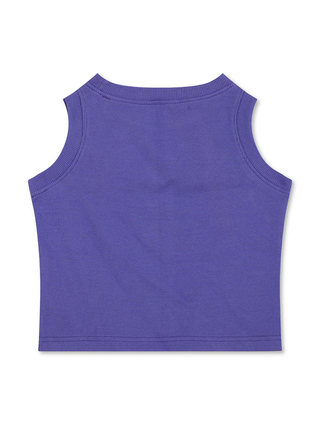 CHILINS Girls Purple Ribbed Cotton Crop Top  Stylish & Comfortable Kidswear