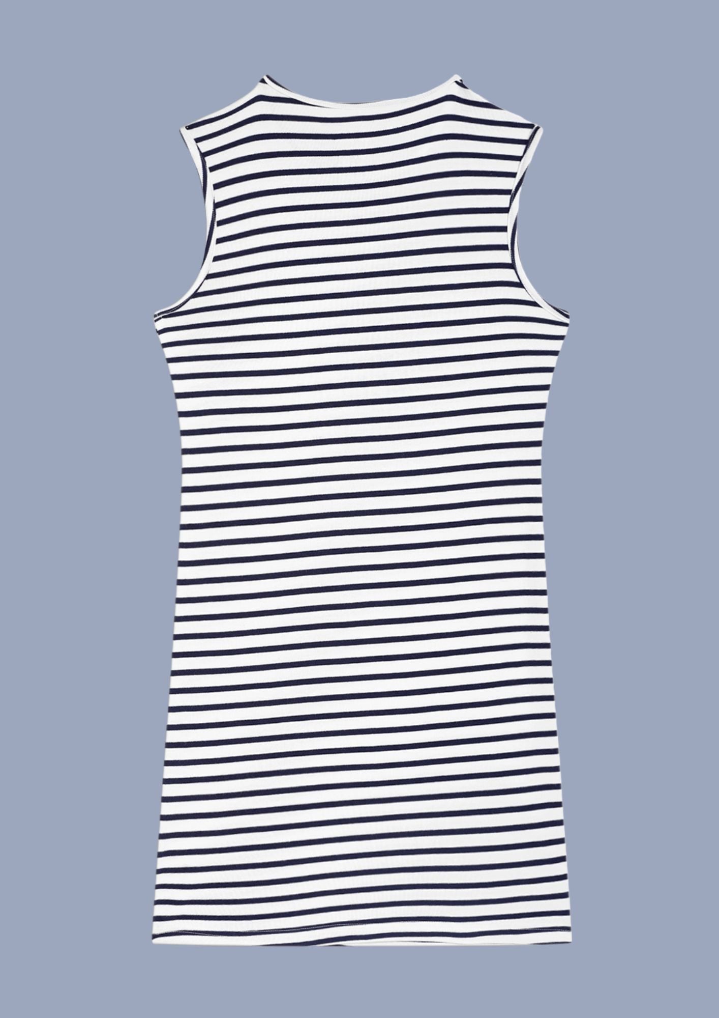 Girls White Black Striped Cotton Dress | Sleevesless | Casual & Outing Wear