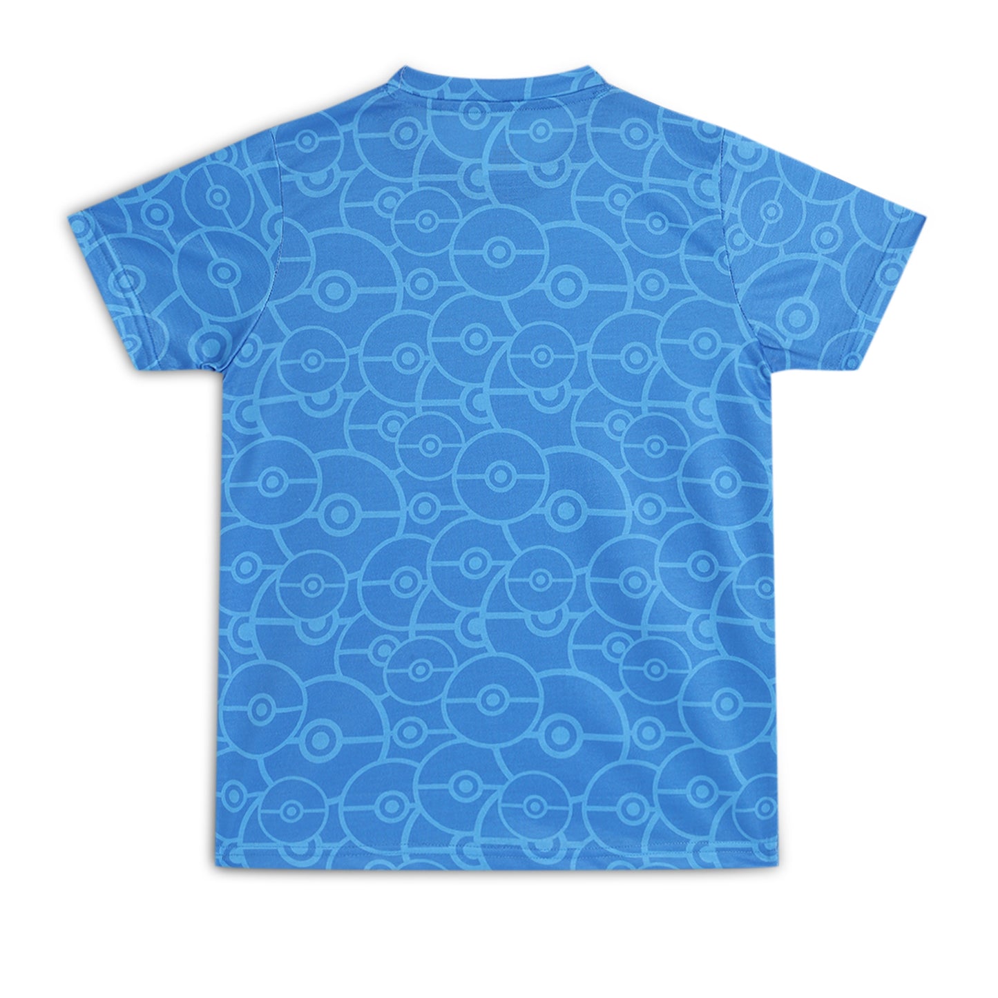 Kids Girls Regular Round Neck Cotton Fit T-Shirt Blue Paris