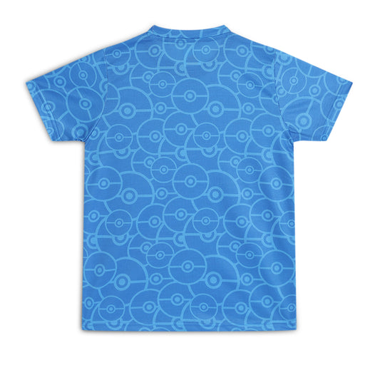 Kids Girls Regular Round Neck Cotton Fit T-Shirt Blue Paris