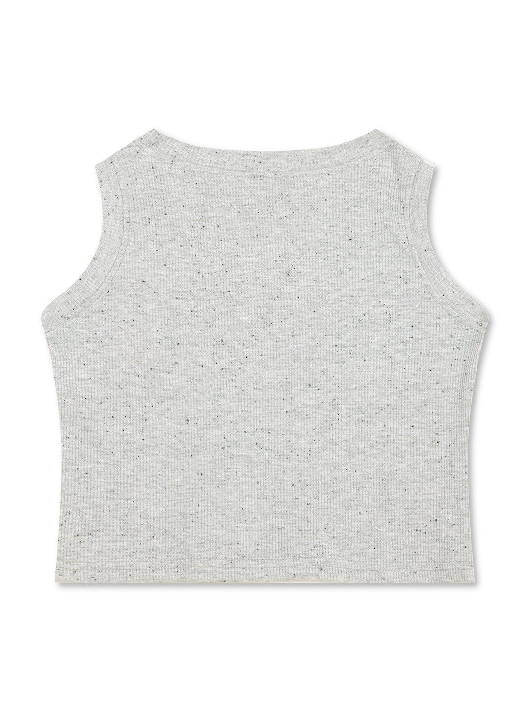 CHILINS Girls Grey Ribbed Cotton Crop Top Stylish & Comfortable Kidswear