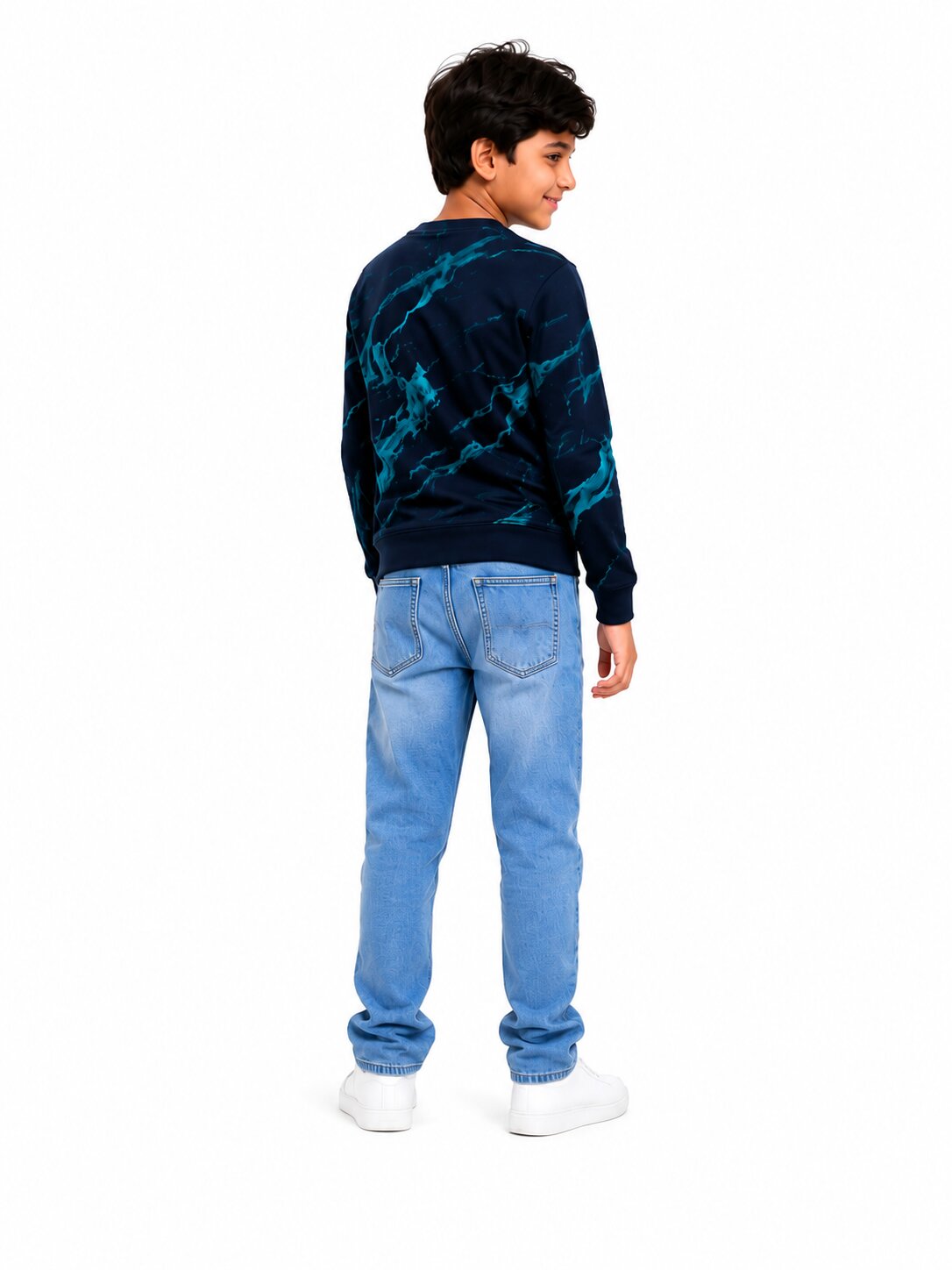 CHILINS Boys Cotton Printed Sweatshirt | Full Sleeve Round Neck Winter Sweatshirt for Kids