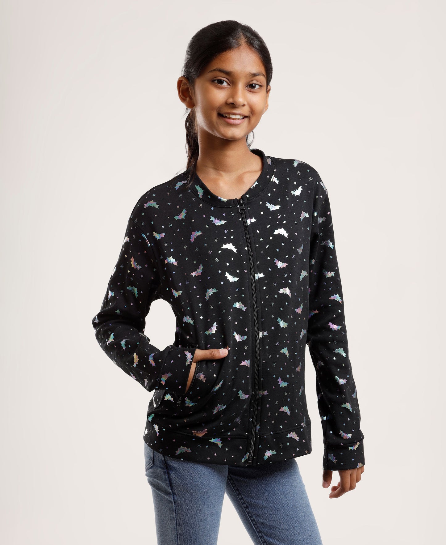 Girls Zip up Hoodie Soft Cute Sweatshirt Fuzzy Fleece Jacket with Pocket