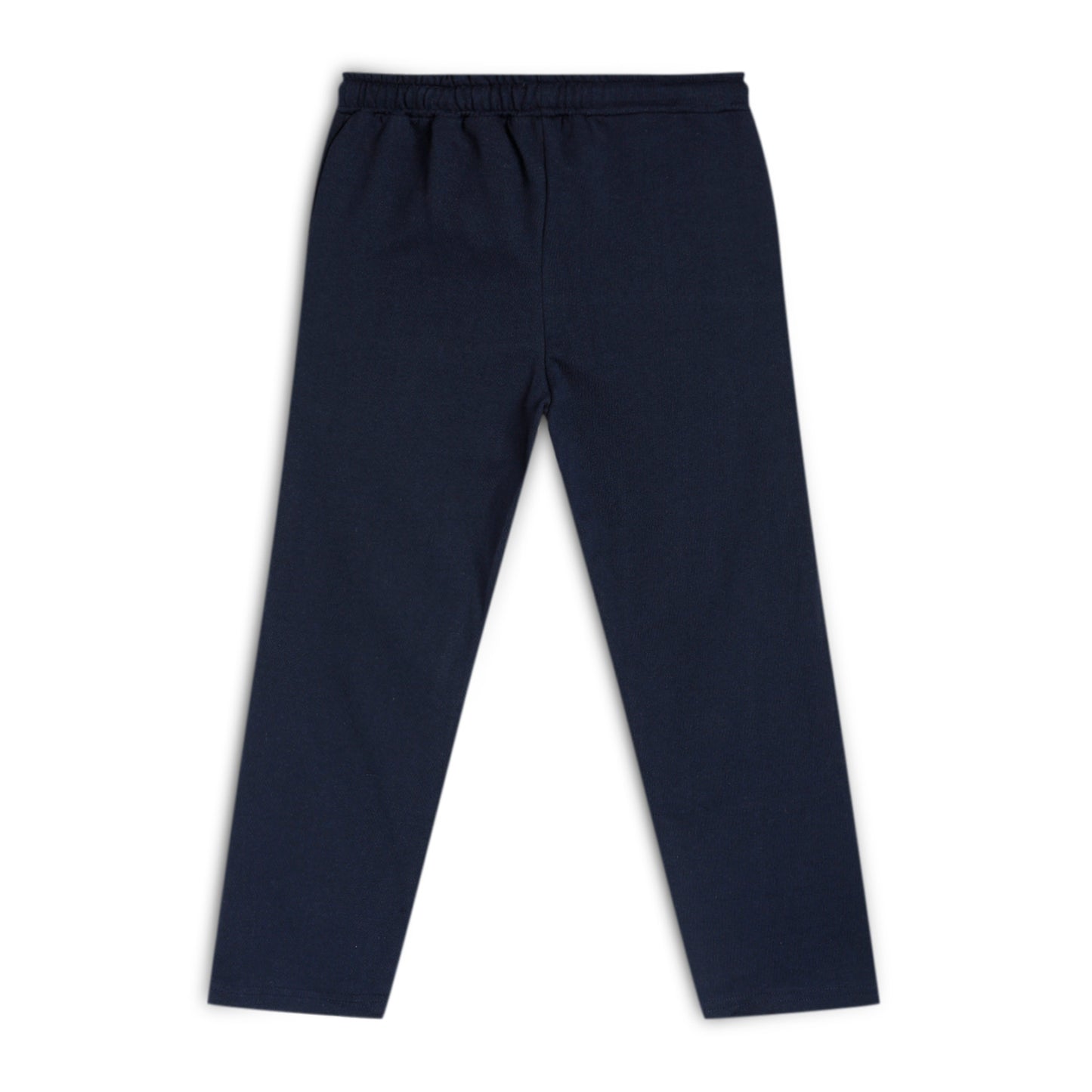 Boys Regular Fit Mid-Rise Cotton Track Pants with Stylish Pockets – Navy Blue