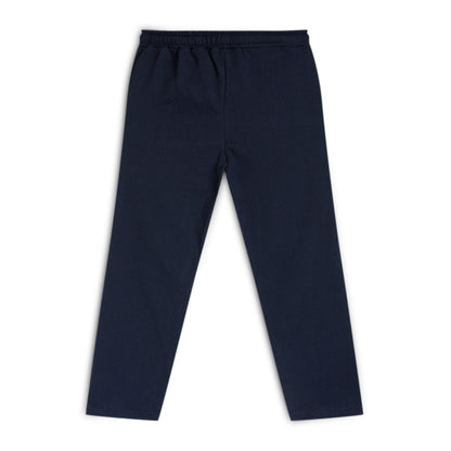 Boys Regular Fit Mid-Rise Cotton Track Pants with Stylish Pockets – Navy Blue