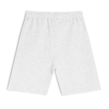 Boy's Cotton Bermuda Shorts with Trending Pocket Design – Grey White