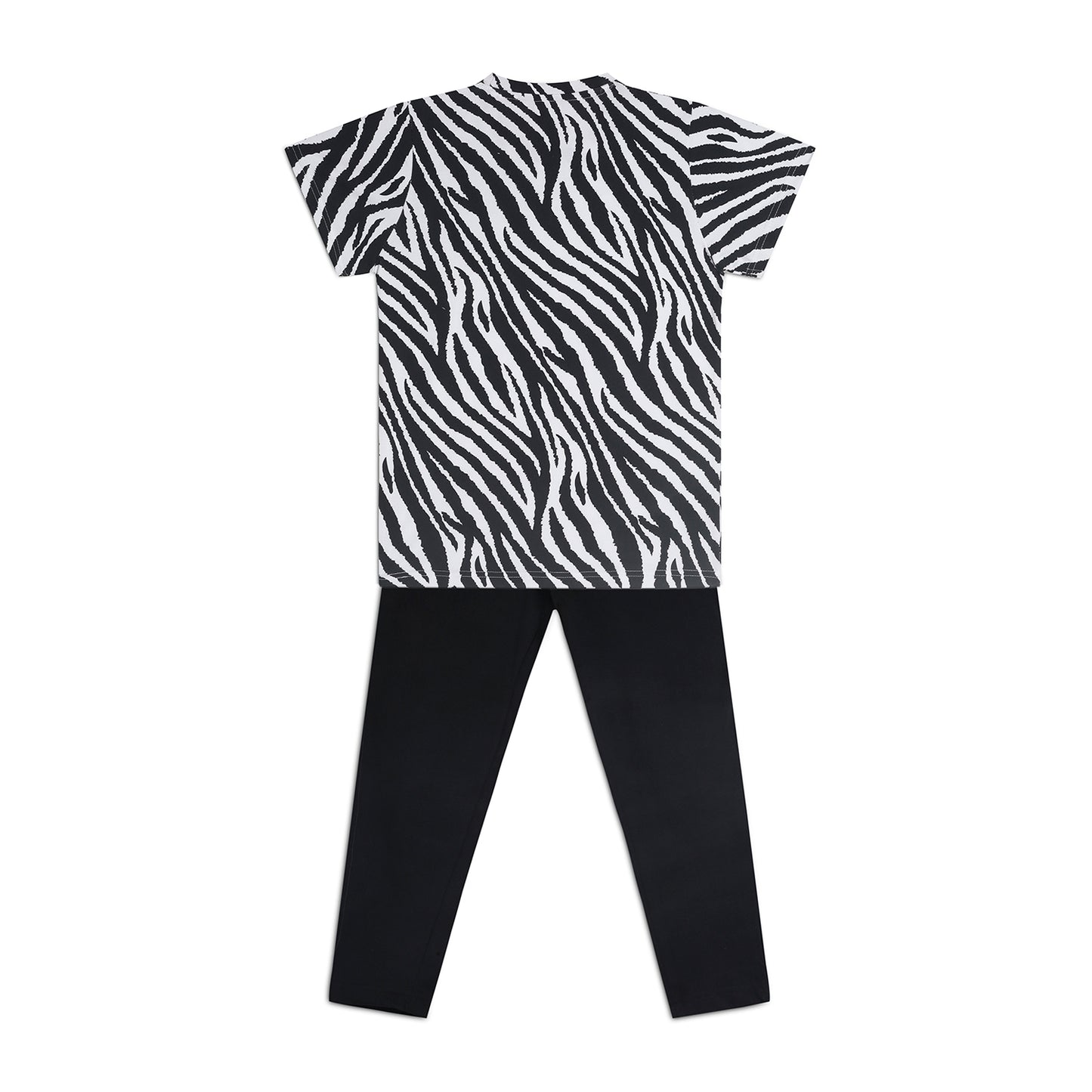 Sleepwear Set | Tshirt Pyjama Pant Set | Nightsuit Set | Boys & Girls Cotton Fabric Black