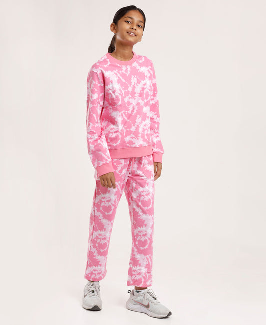Girls’ Tie-Dye Clothing set |Sweatshirt & Jogger Co-Ord Set |Pink