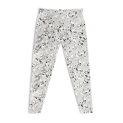 Poly lycra Printed Leggings for Girls White