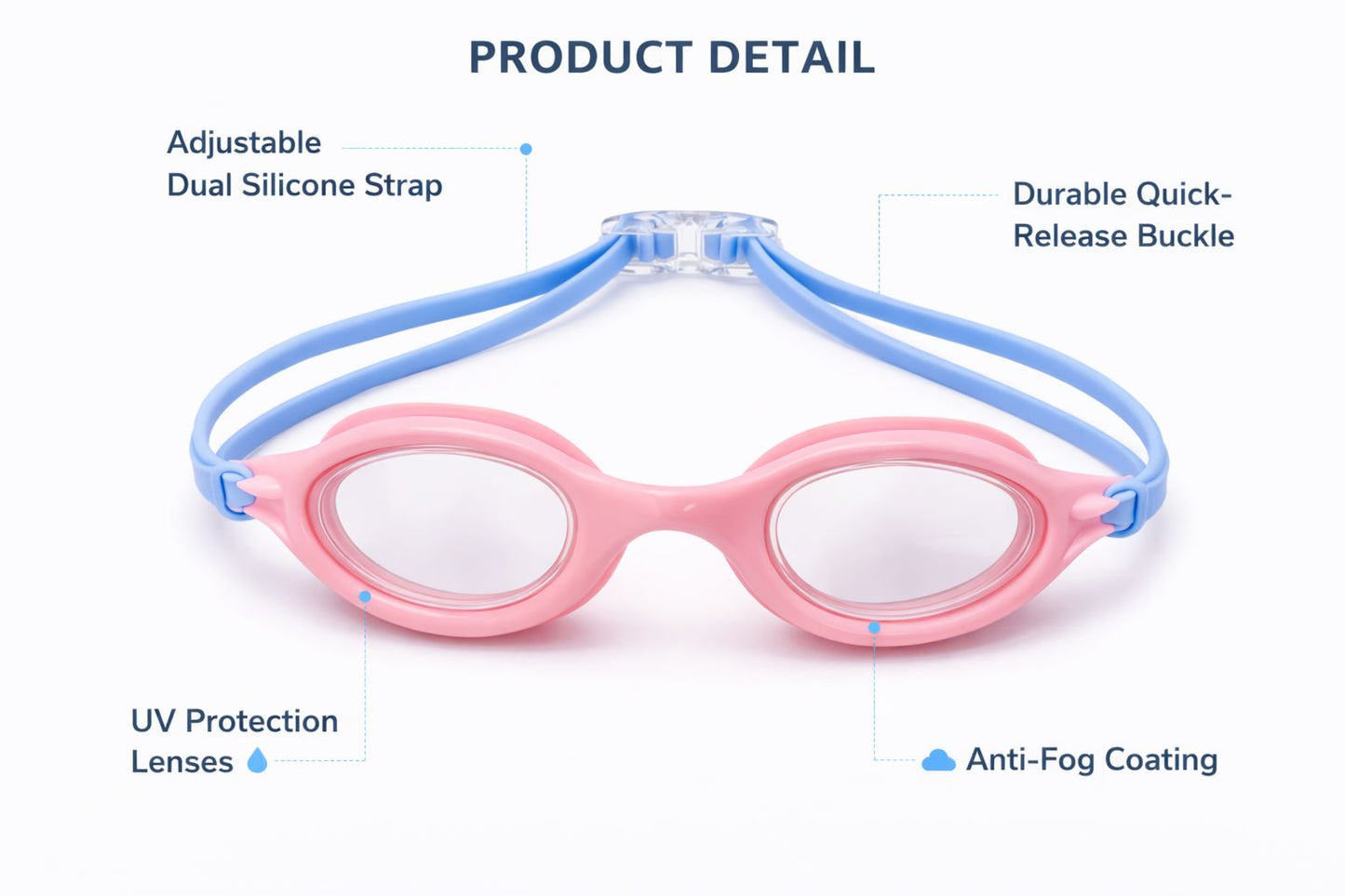 Swimming Goggles for Kids Boys Girls