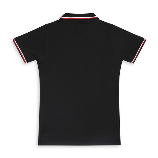 Chilins Kids Solid Polo Tshirt, Color - Black