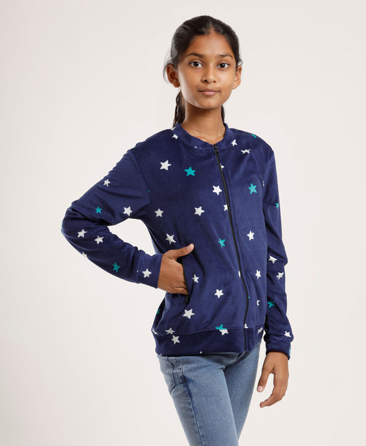 Girls Zip up Hoodie Soft Cute Sweatshirt Fuzzy Fleece Jacket with Pocket