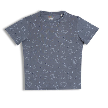 CHILINS Kids Pure Cotton Printed T-Shirt & Shorts Set | Bear Print Co-Ord Set