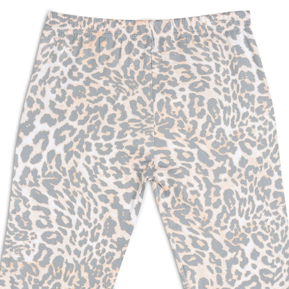 Poly lycra Printed Leggings for Girls Pink