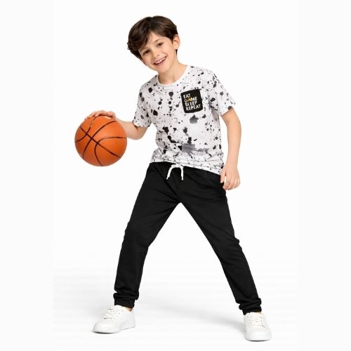 CHILINS Boys Printed Cotton T-Shirt – Casual Graphic Tee for Kids