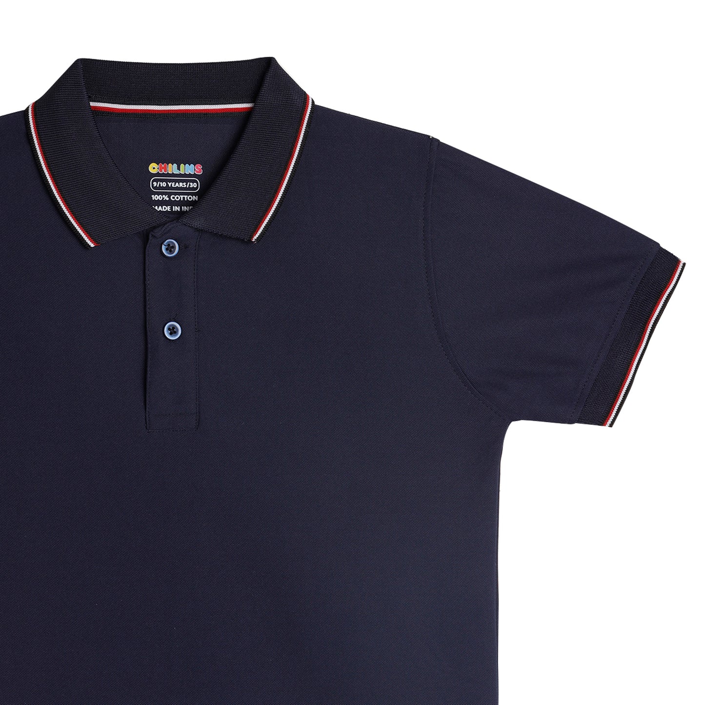 Boys Polo Solid Tshirt Polyester Blue