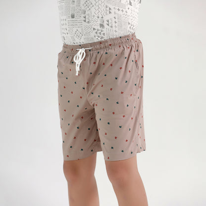 CHILINS Boys Girls Printed Cotton Bermuda Shorts