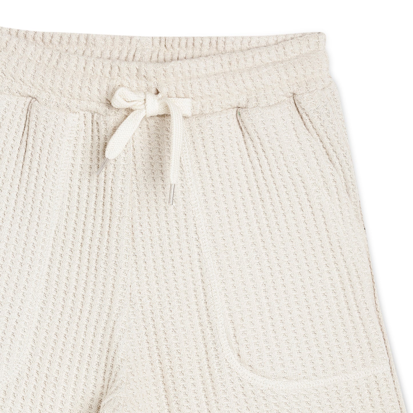 Boy's Cotton Bermuda Shorts with Trending Pocket Design – Off White